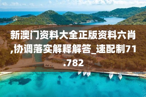 新澳門資料大全正版資料六肖,協(xié)調(diào)落實(shí)解釋解答_速配制71.782