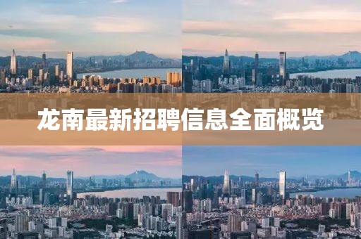 龍南最新招聘信息全面概覽