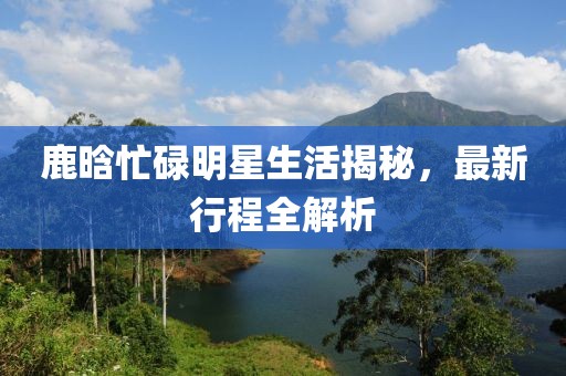 鹿晗忙碌明星生活揭秘，最新行程全解析