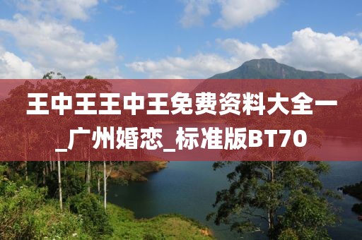 王中王王中王免費資料大全一_廣州婚戀_標準版BT70