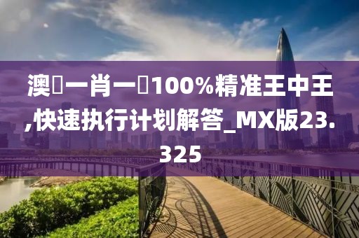 澳門(mén)一肖一碼100%精準(zhǔn)王中王,快速執(zhí)行計(jì)劃解答_MX版23.325