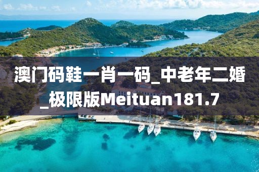 澳門碼鞋一肖一碼_中老年二婚_極限版Meituan181.7