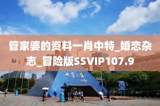 管家婆的資料一肖中特_婚戀雜志_冒險版SSVIP107.9