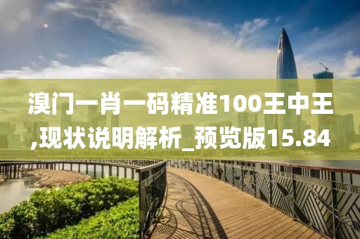 溴門一肖一碼精準100王中王,現(xiàn)狀說明解析_預覽版15.84
