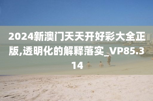 2024新澳門天天開好彩大全正版,透明化的解釋落實(shí)_VP85.314