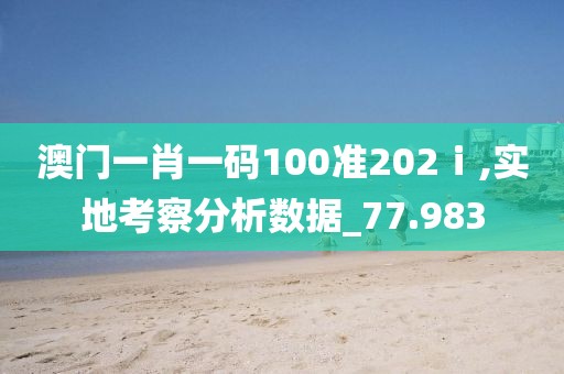 澳門一肖一碼100準(zhǔn)202ⅰ,實(shí)地考察分析數(shù)據(jù)_77.983