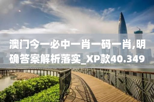 澳門今一必中一肖一碼一肖,明確答案解析落實(shí)_XP款40.349