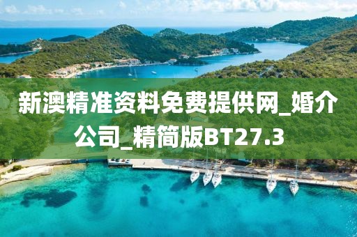 新澳精準(zhǔn)資料免費提供網(wǎng)_婚介公司_精簡版BT27.3