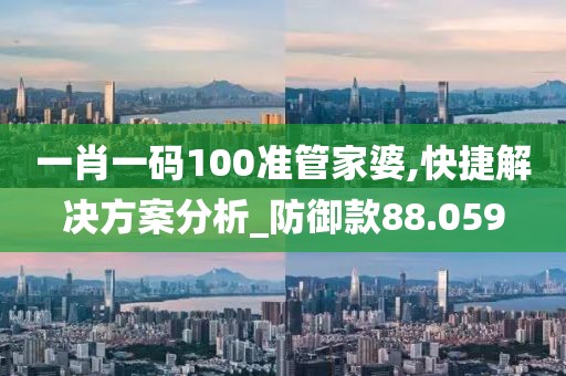 一肖一碼100準(zhǔn)管家婆,快捷解決方案分析_防御款88.059