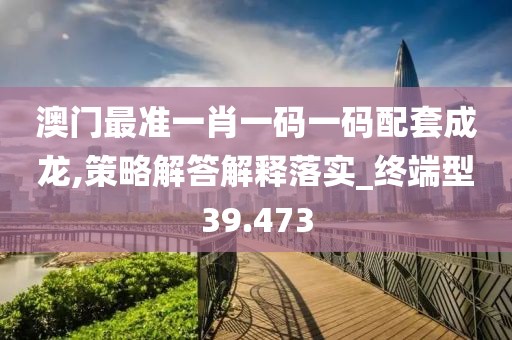 澳門最準(zhǔn)一肖一碼一碼配套成龍,策略解答解釋落實(shí)_終端型39.473