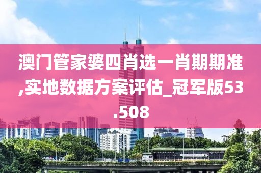 澳門管家婆四肖選一肖期期準(zhǔn),實(shí)地?cái)?shù)據(jù)方案評(píng)估_冠軍版53.508