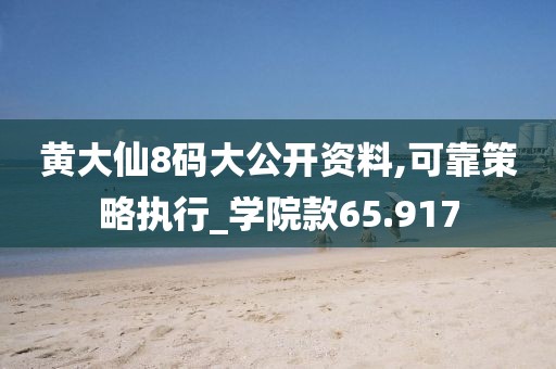 黃大仙8碼大公開資料,可靠策略執(zhí)行_學(xué)院款65.917