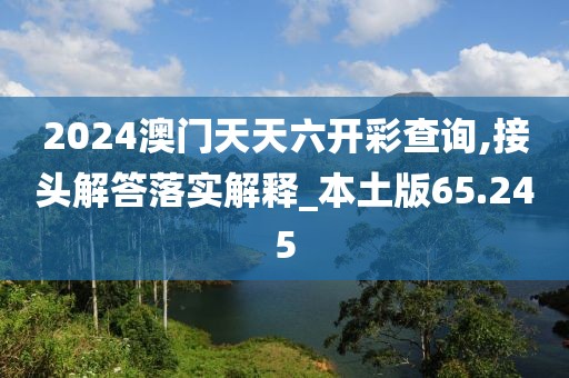 2024澳門天天六開彩查詢,接頭解答落實解釋_本土版65.245