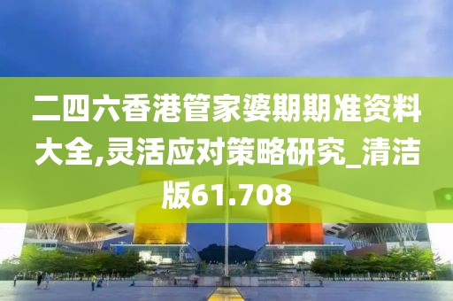二四六香港管家婆期期準(zhǔn)資料大全,靈活應(yīng)對策略研究_清潔版61.708