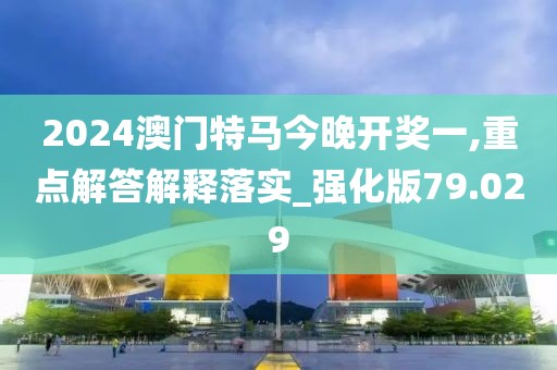 2024澳門特馬今晚開獎一,重點解答解釋落實_強化版79.029