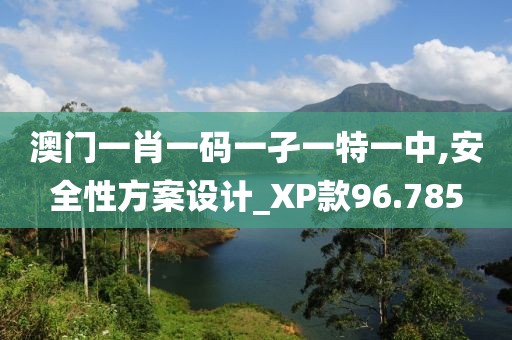 澳門一肖一碼一孑一特一中,安全性方案設(shè)計(jì)_XP款96.785