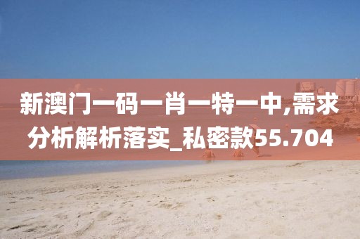 新澳門一碼一肖一特一中,需求分析解析落實_私密款55.704