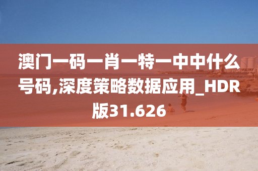 澳門一碼一肖一特一中中什么號(hào)碼,深度策略數(shù)據(jù)應(yīng)用_HDR版31.626