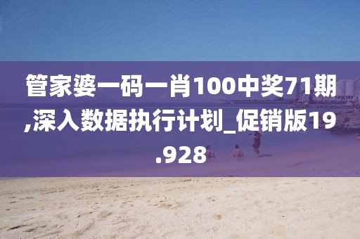 管家婆一碼一肖100中獎71期,深入數(shù)據(jù)執(zhí)行計劃_促銷版19.928