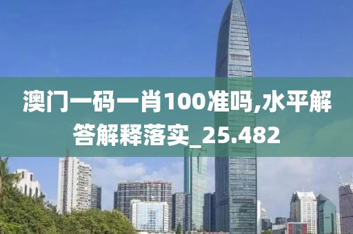 澳門一碼一肖100準嗎,水平解答解釋落實_25.482
